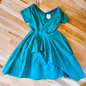 Green dress by anthropologie